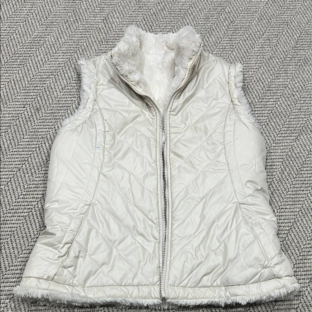 Nicole Miller White Quilted Vest for Kids